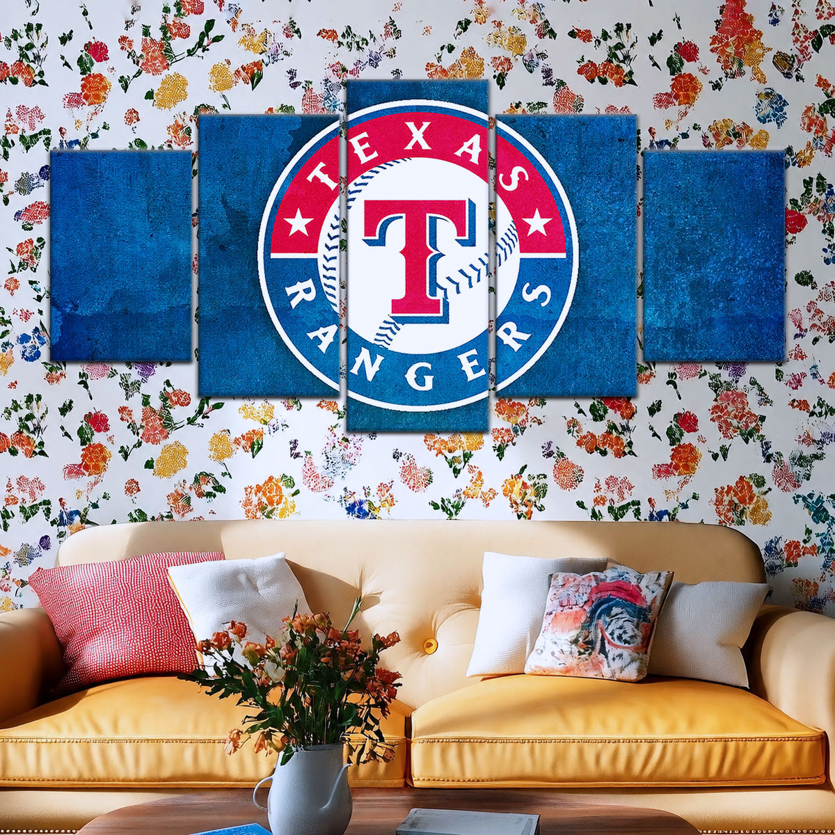 Baseball Canvas Wall Art - BB5043 - Texas Rangers Sports
