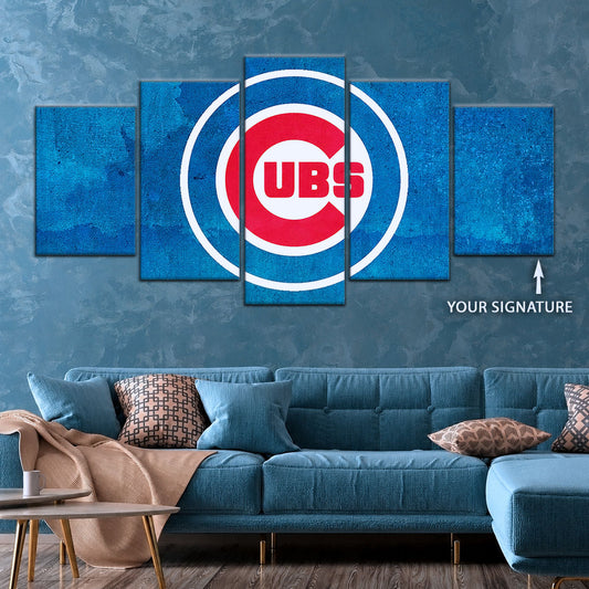 Baseball Canvas Wall Art - BB5045 - Chicago Cubs