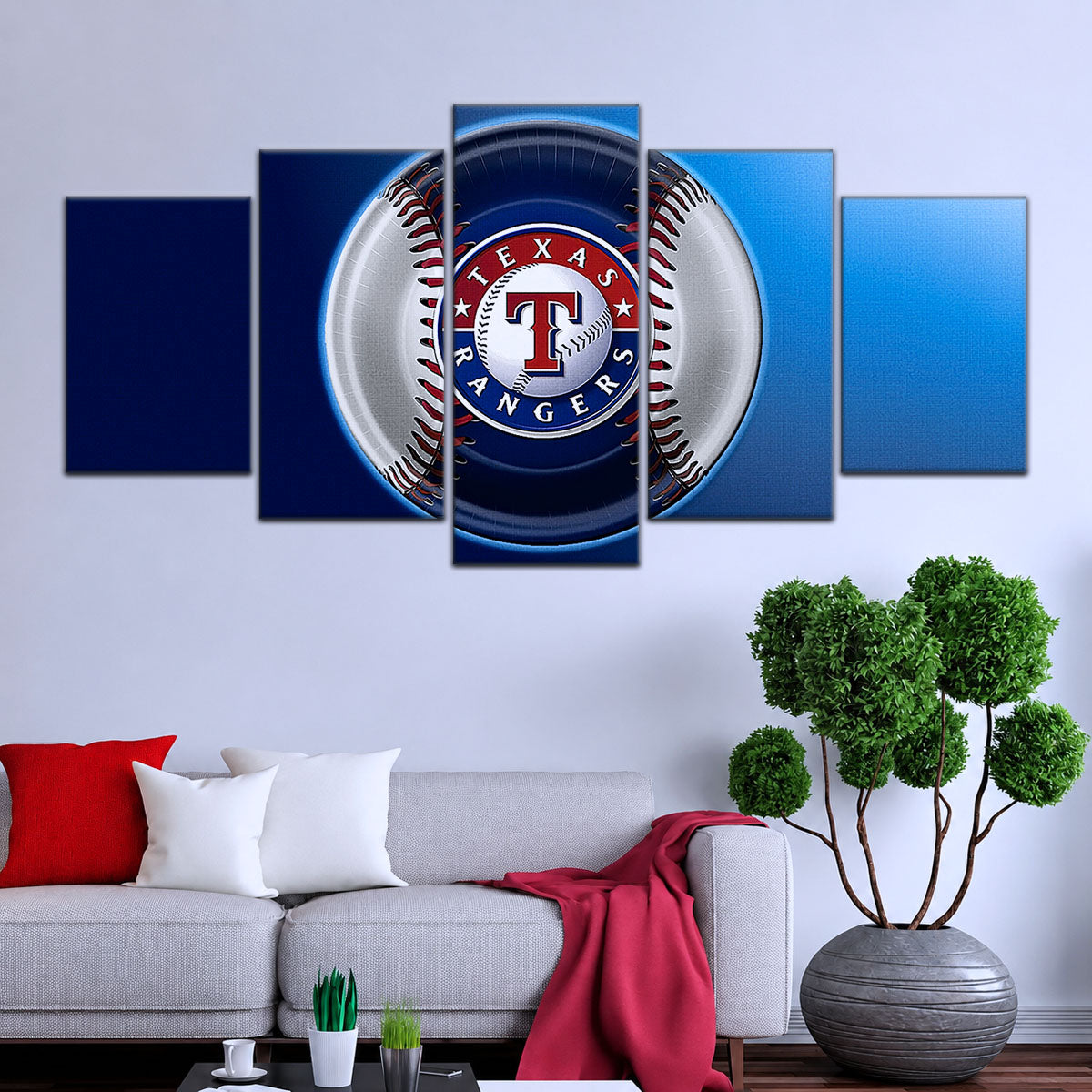 Baseball Canvas Wall Art - BB5048 - Texas Rangers
