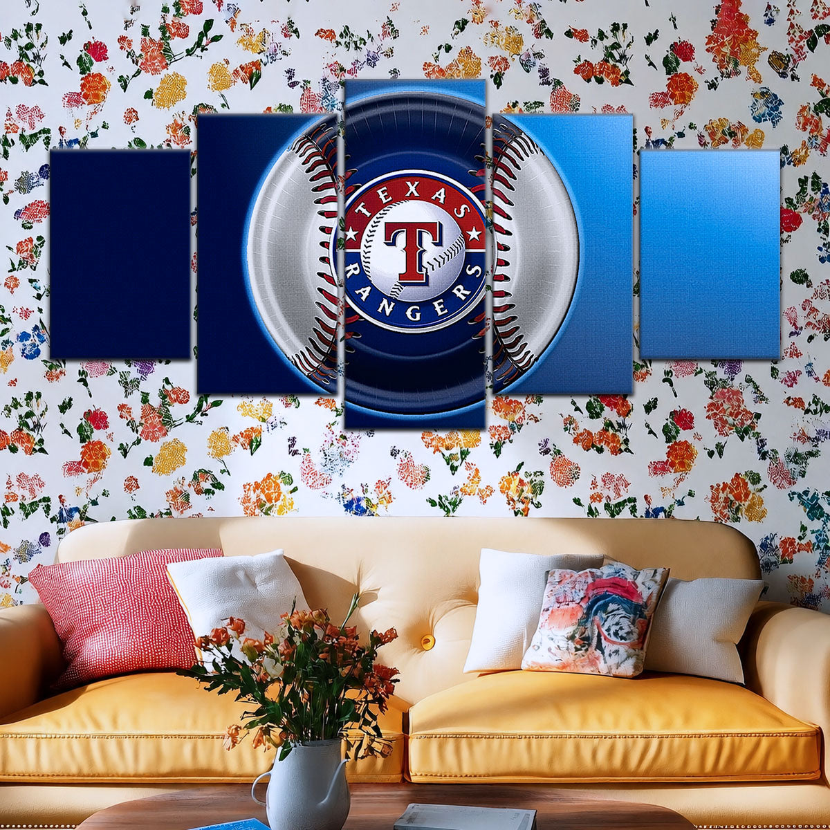Baseball Canvas Wall Art - BB5048 - Texas Rangers