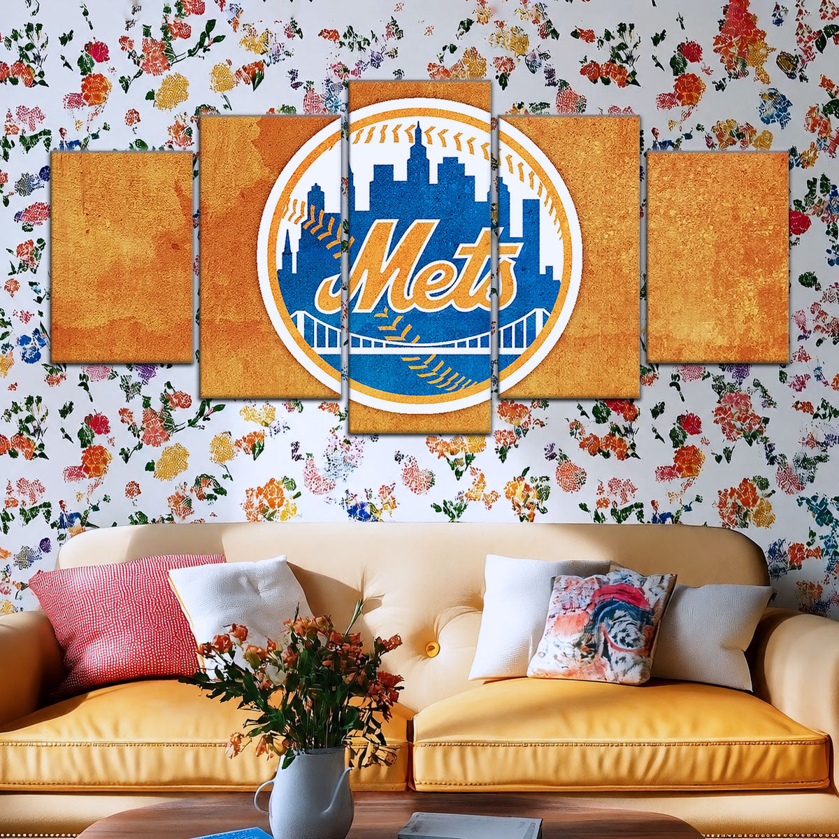 Baseball Canvas Wall Art - BB5050 - New York Mets