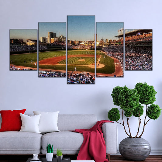Baseball Canvas Wall Art - BB5052 - Baseball MLB Stadium Chicago Cubs