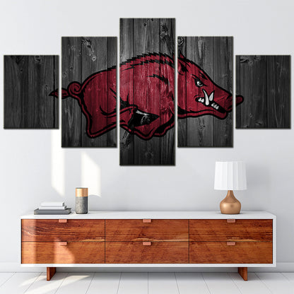 Basketball - 5 Pieces Wall Art - BK5002 - Arkansas Razorbacks Men's Basketball - Hogs - Basketball Poster - Basketball Canvas