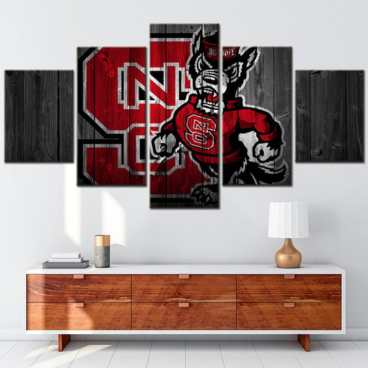 Basketball Canvas Wall Art - BK5017 - NC State Wolfpack Men's Basketball