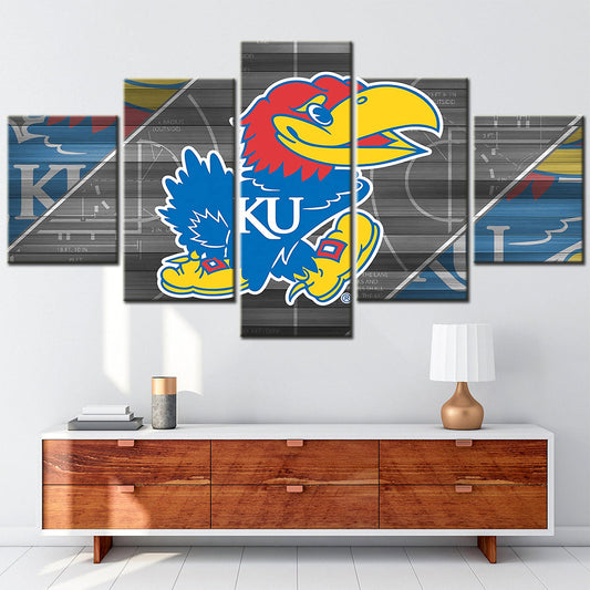 Basketball Canvas Wall Art - BK5020 - Kansas Jayhawks