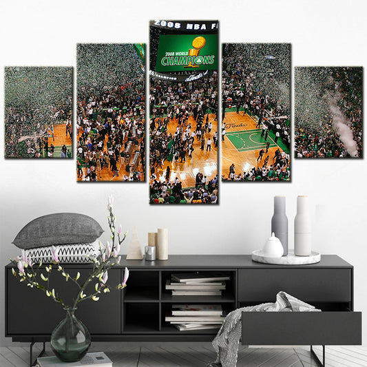 Basketball Canvas Wall Art - BK5023 - Boston Celtics Fleet - 2008 WORLD CHAMPIONS