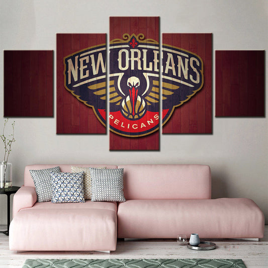 Basketball Canvas Wall Art - BK5036 - New Orleans Pelicans