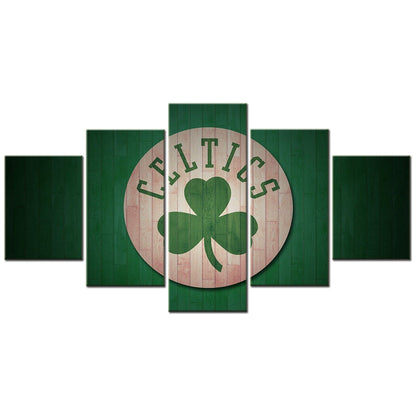 Basketball Canvas Wall Art - BK5003 - Boston Celtics - Lucky the Leprechaun