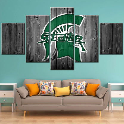 Basketball - 5 Pieces Wall Art - BK5004 - Michigan State Spartans Men's Basketball - Basketball Poster - Basketball Canvas