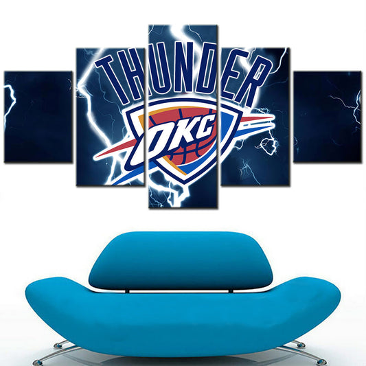 Basketball Canvas Wall Art - BK5006 - Oklahoma City Thunder