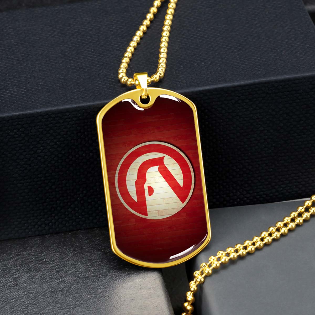 Basketball Dog Tag Necklace - BKD001 - Atlanta Hawks Sports - Military Ball Chain