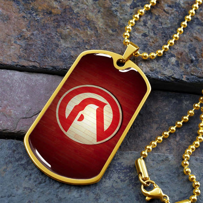 Basketball Dog Tag Necklace - BKD001 - Atlanta Hawks Sports - Military Ball Chain