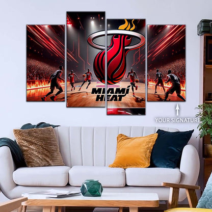 Basketball Wall Art - BK5044 - Miami Heat Basketball - Basketball Poster - Basketball Canvas
