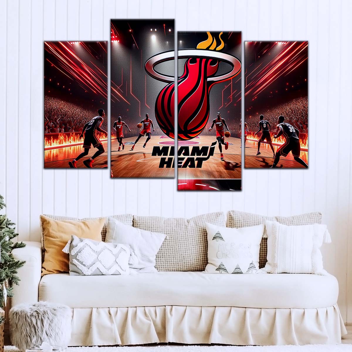 Basketball Wall Art - BK5044 - Miami Heat Basketball - Basketball Poster - Basketball Canvas