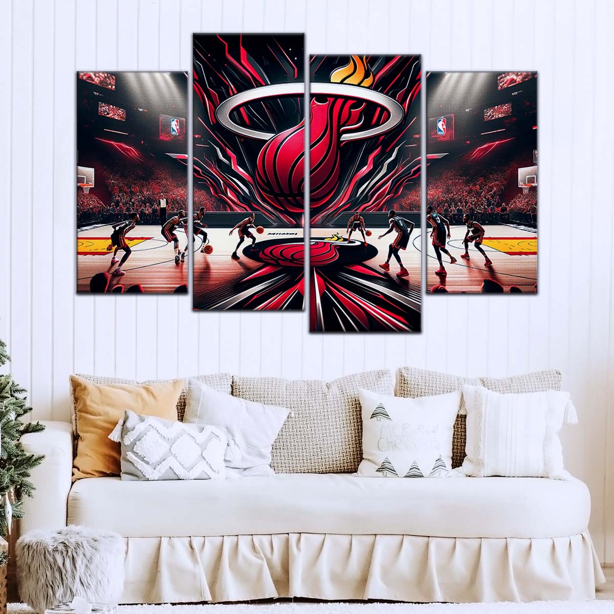 Basketball Wall Art - BK5045 - Miami Heat Basketball - Basketball Poster - Basketball Canvas