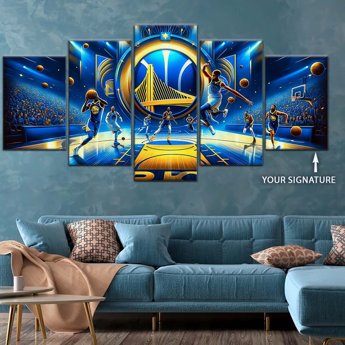 Basketball Wall Art - BK5047 - Golden State Warriors - Basketball Poster - Basketball Canvas