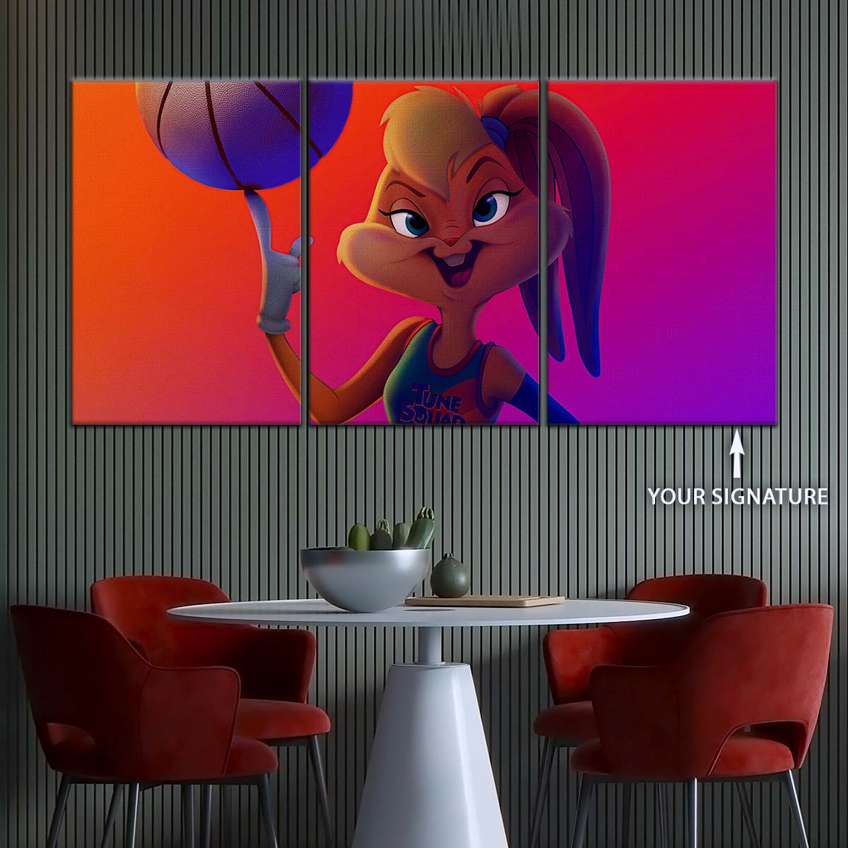 Basketball Canvas Wall Art - BK5052 - Lola Bunny Dominates the Court