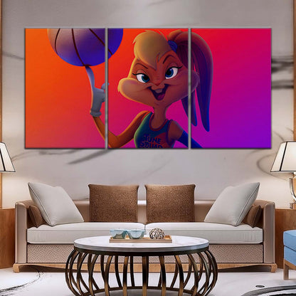 Basketball Canvas Wall Art - BK5052 - Lola Bunny Dominates the Court