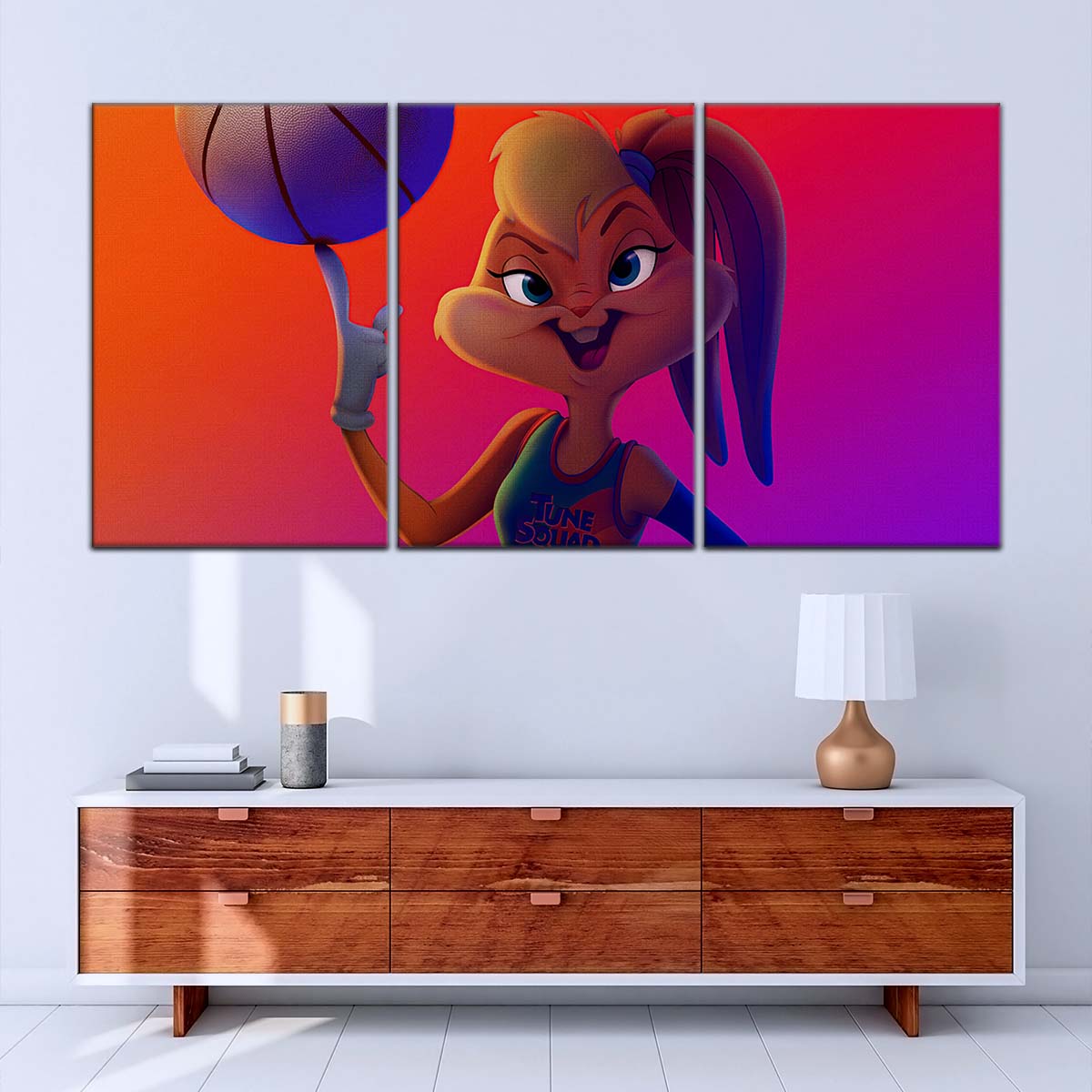 Basketball Canvas Wall Art - BK5052 - Lola Bunny Dominates the Court
