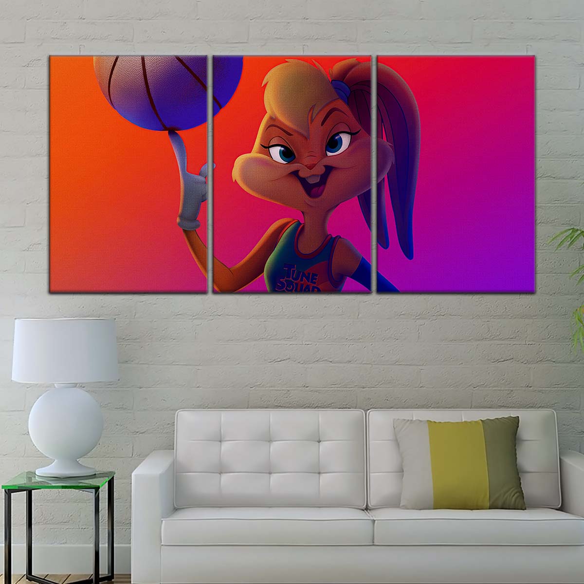Basketball Canvas Wall Art - BK5052 - Lola Bunny Dominates the Court