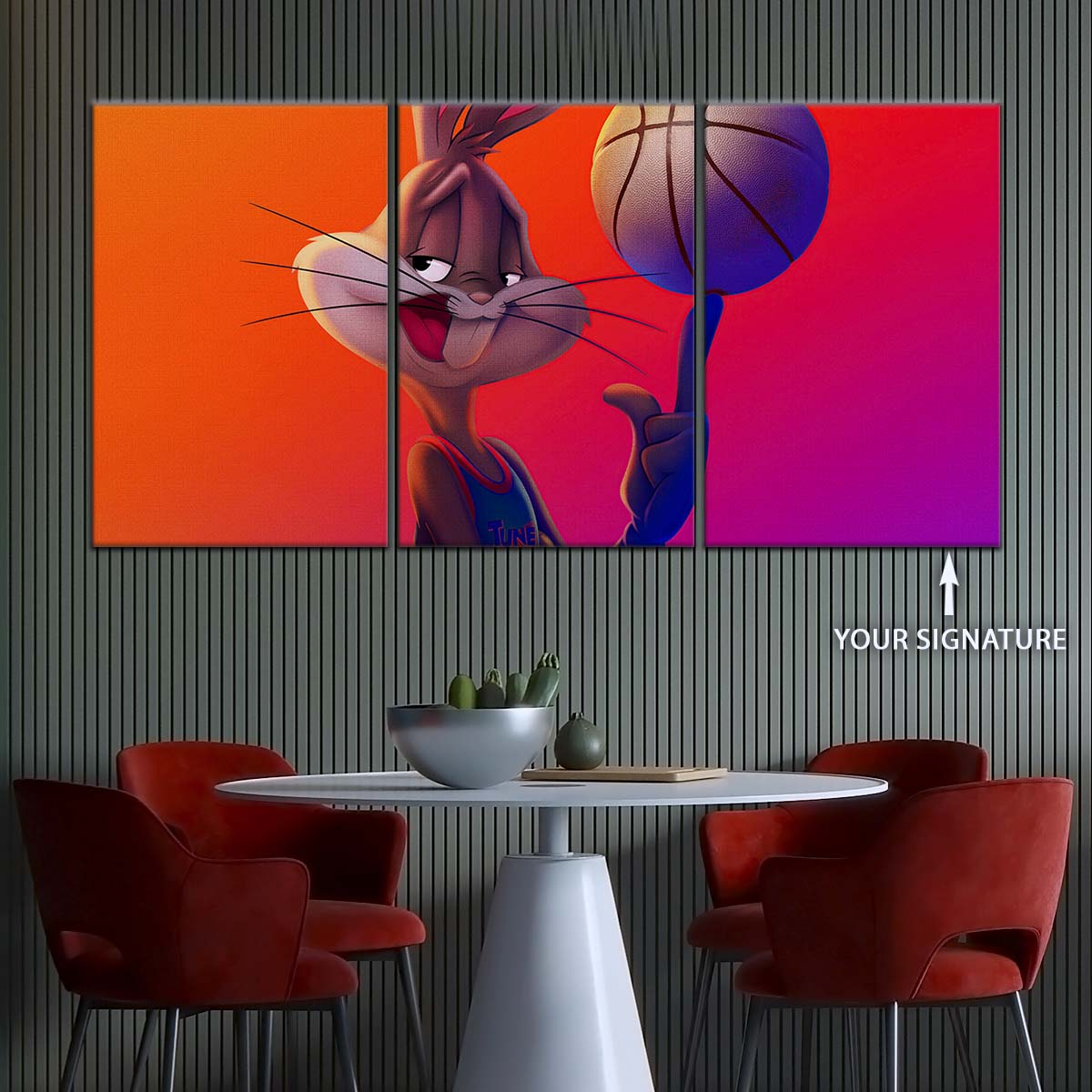 Basketball Canvas Wall Art - BK5053 - Bugs Bunny