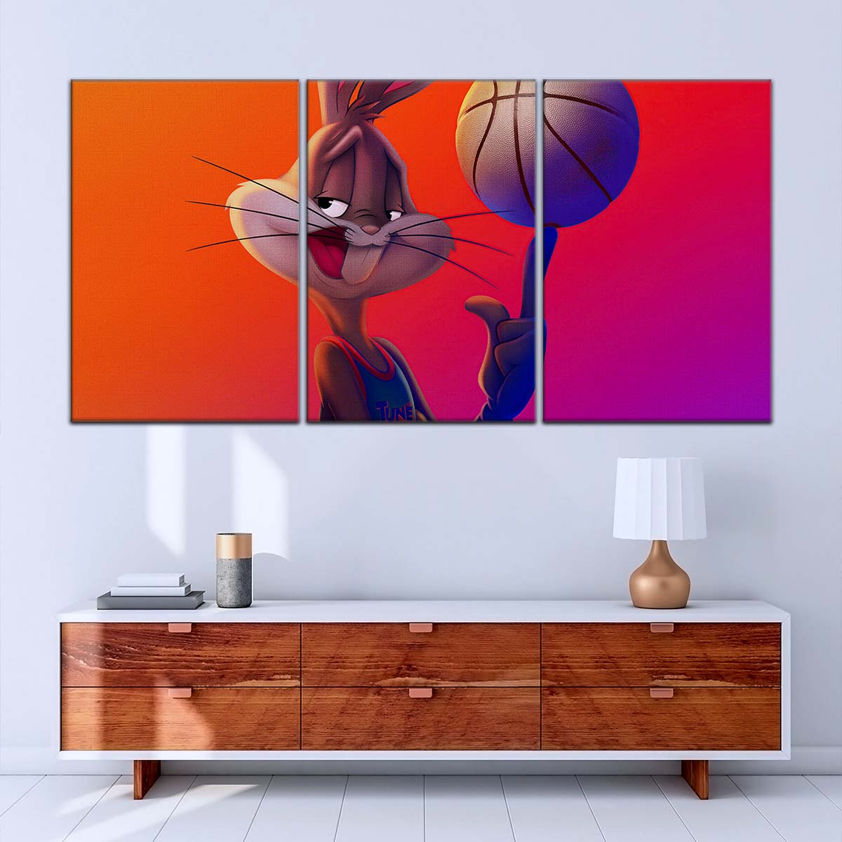 Basketball Canvas Wall Art - BK5053 - Bugs Bunny