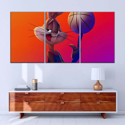 Basketball Canvas Wall Art - BK5053 - Bugs Bunny