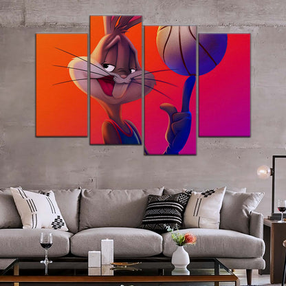 Basketball Canvas Wall Art - BK5053 - Bugs Bunny