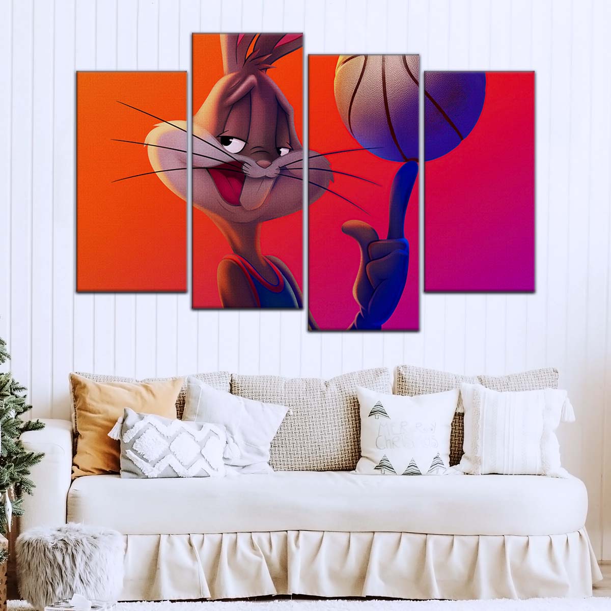 Basketball Canvas Wall Art - BK5053 - Bugs Bunny