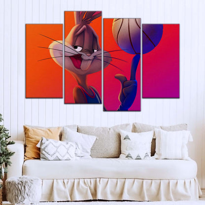 Basketball Canvas Wall Art - BK5053 - Bugs Bunny