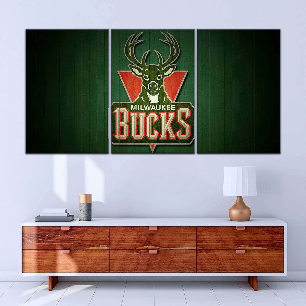 Basketball Canvas Wall Art - BK5056 - Milwaukee Bucks Sports
