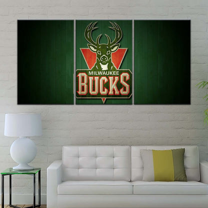Basketball Canvas Wall Art - BK5056 - Milwaukee Bucks Sports