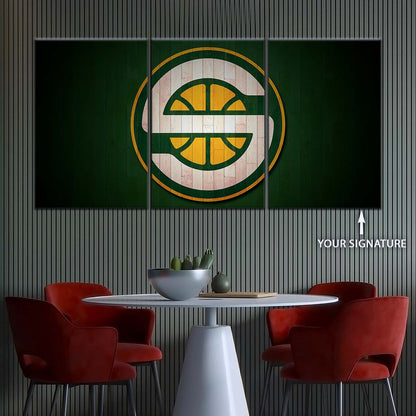 Basketball Canvas Wall Art - BK5060 - Seattle Supersonics Sports