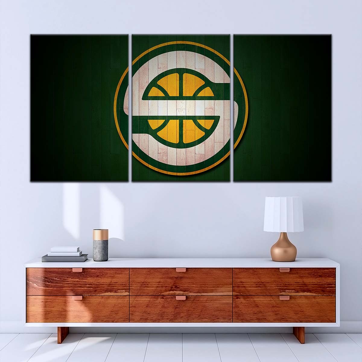 Basketball Canvas Wall Art - BK5060 - Seattle Supersonics Sports