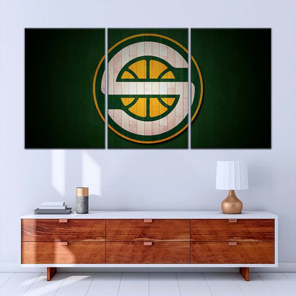 Basketball Canvas Wall Art - BK5060 - Seattle Supersonics Sports