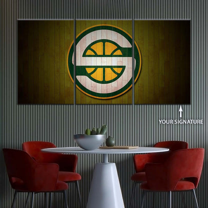 Basketball Canvas Wall Art - BK5062 - Seattle Supersonics Sports