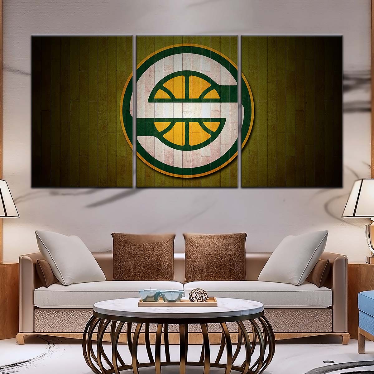 Basketball Canvas Wall Art - BK5062 - Seattle Supersonics Sports