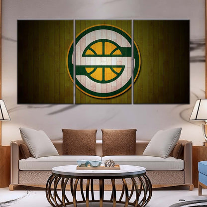 Basketball Canvas Wall Art - BK5062 - Seattle Supersonics Sports