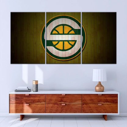 Basketball Canvas Wall Art - BK5062 - Seattle Supersonics Sports
