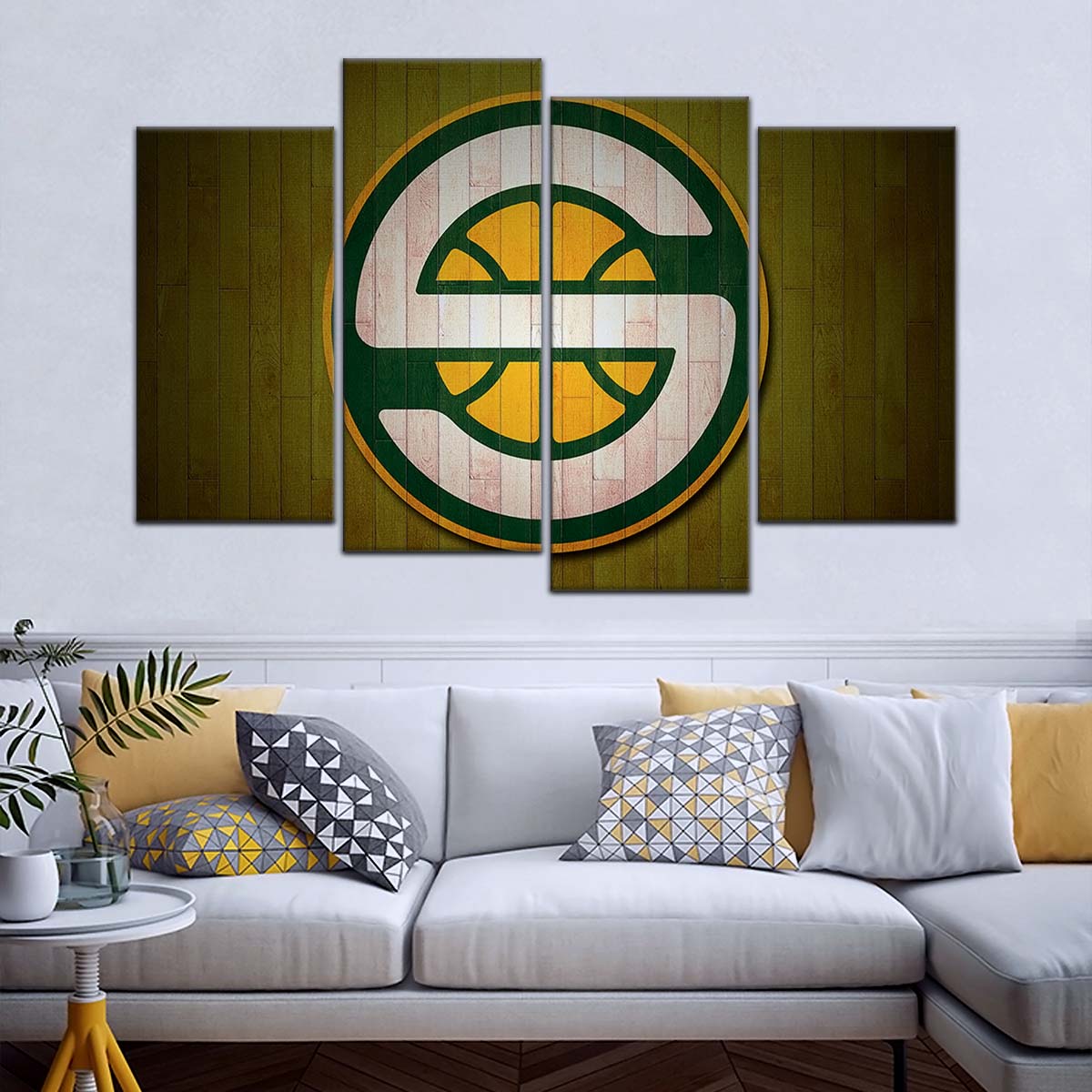 Basketball Canvas Wall Art - BK5062 - Seattle Supersonics Sports