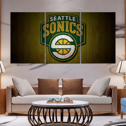 Basketball Canvas Wall Art - BK5063 - Seattle Supersonics Sports