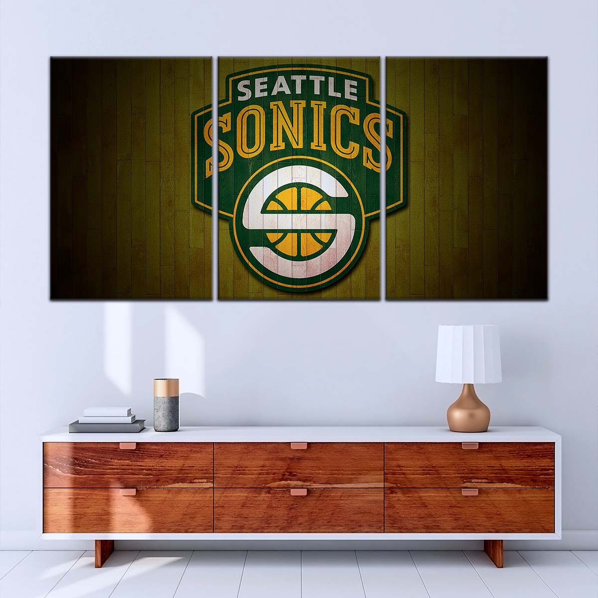 Basketball Canvas Wall Art - BK5063 - Seattle Supersonics Sports