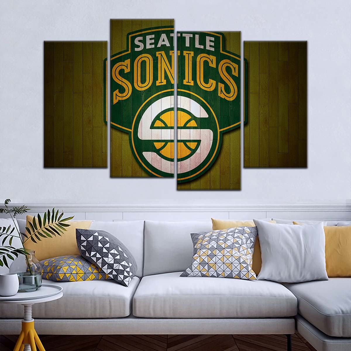 Basketball Canvas Wall Art - BK5063 - Seattle Supersonics Sports