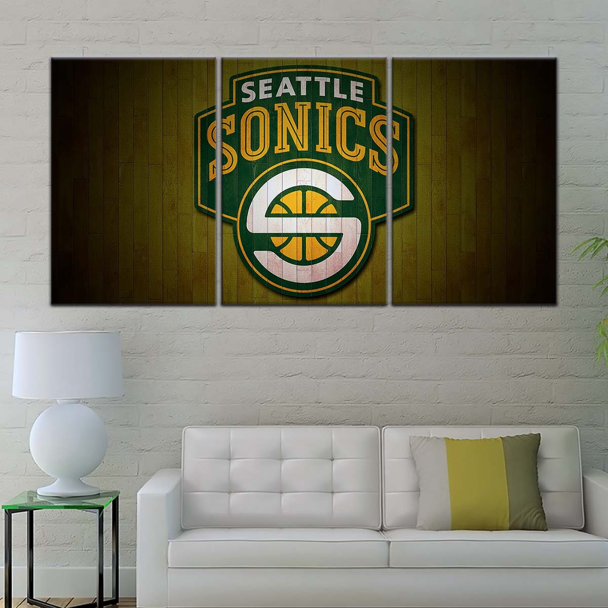 Basketball Canvas Wall Art - BK5063 - Seattle Supersonics Sports