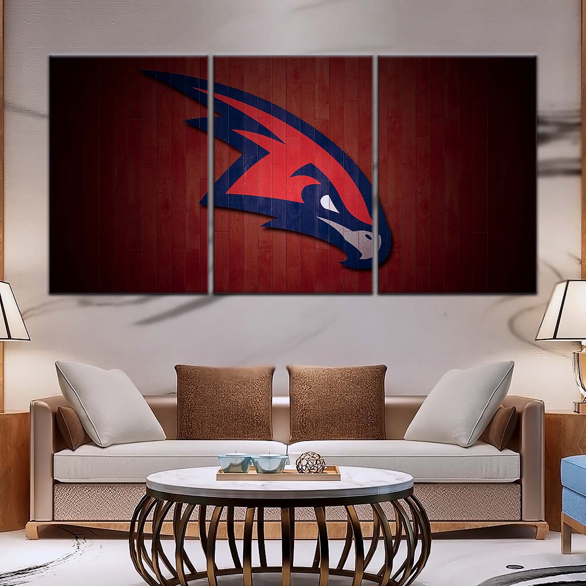 Basketball Canvas Wall Art - BK5064 - Atlanta Hawks Sports