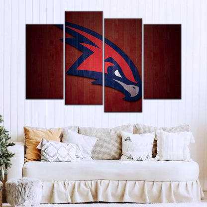 Basketball Canvas Wall Art - BK5064 - Atlanta Hawks Sports