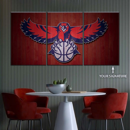 Basketball Canvas Wall Art - BK5065 - Atlanta Hawks Sports