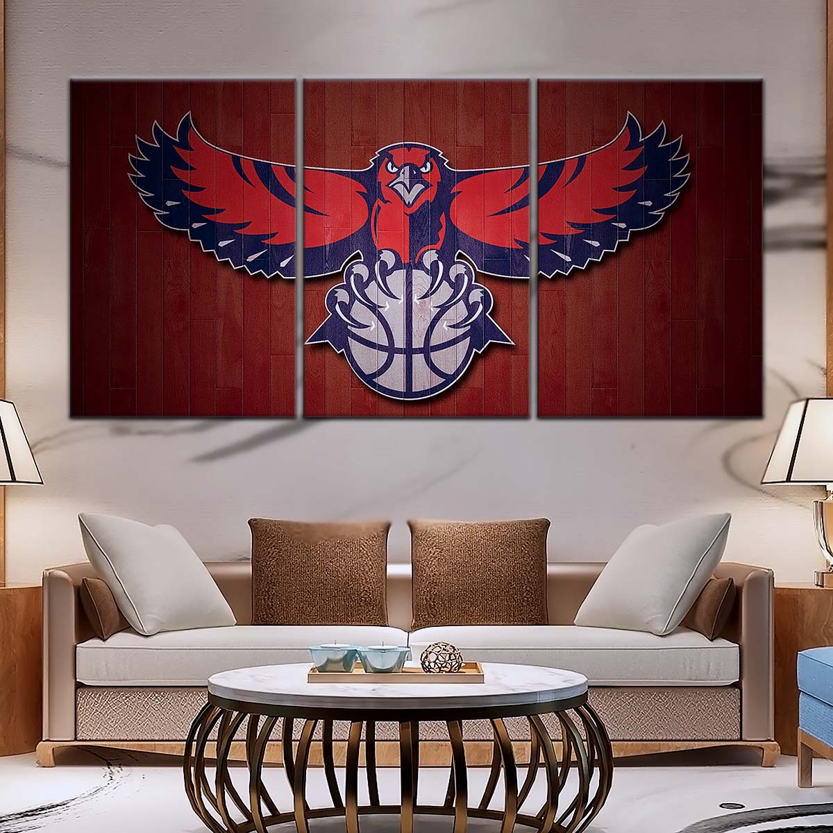 Basketball Canvas Wall Art - BK5065 - Atlanta Hawks Sports