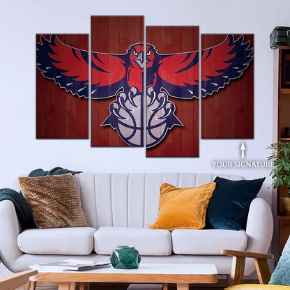 Basketball Canvas Wall Art - BK5065 - Atlanta Hawks Sports