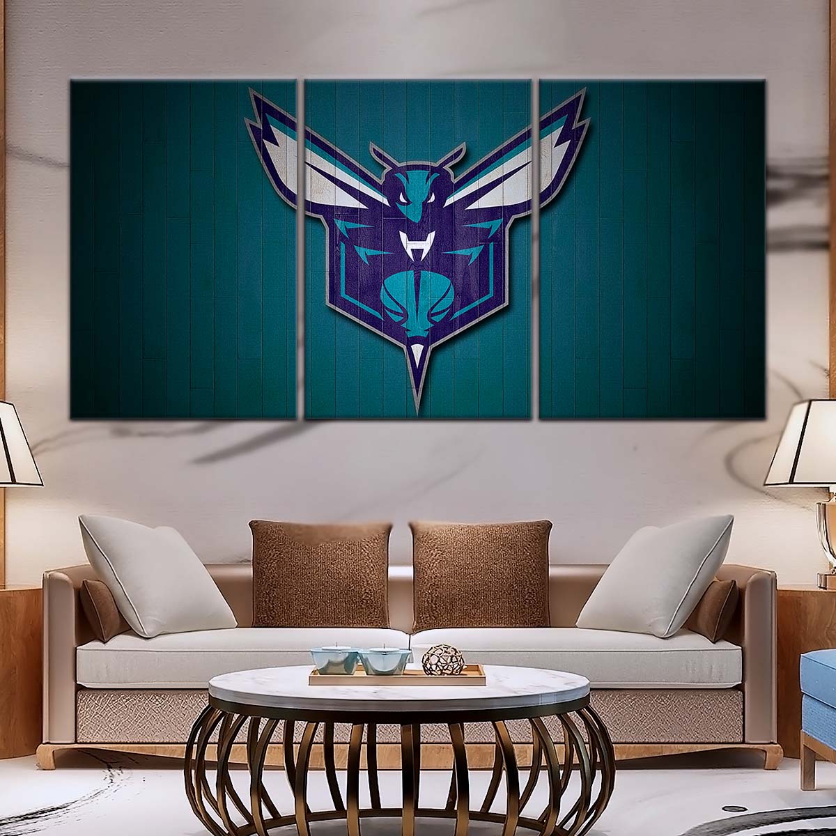 Basketball Canvas Wall Art - BK5066 - Charlotte Hornets Sports